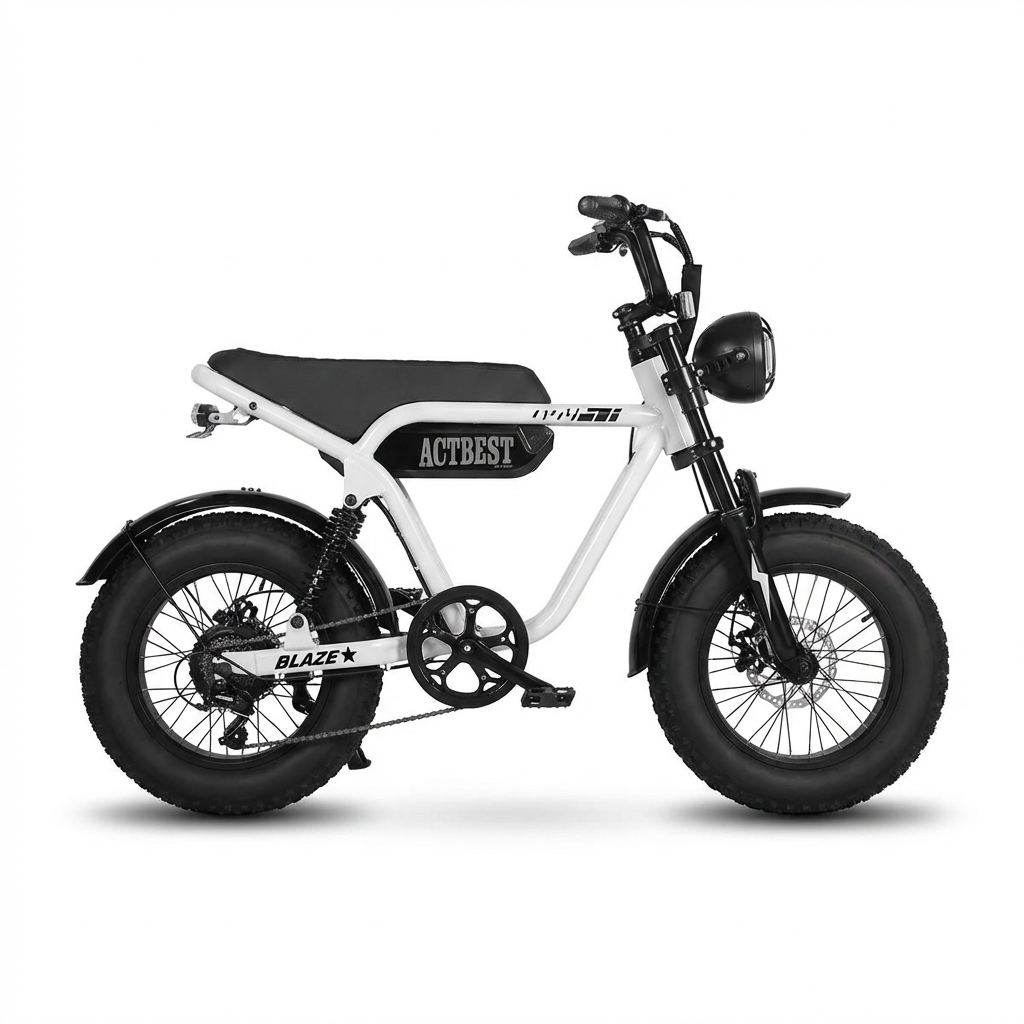 ACTBEST Blaze Electric Mini Bike – 1200W 25MPH Fat Tire