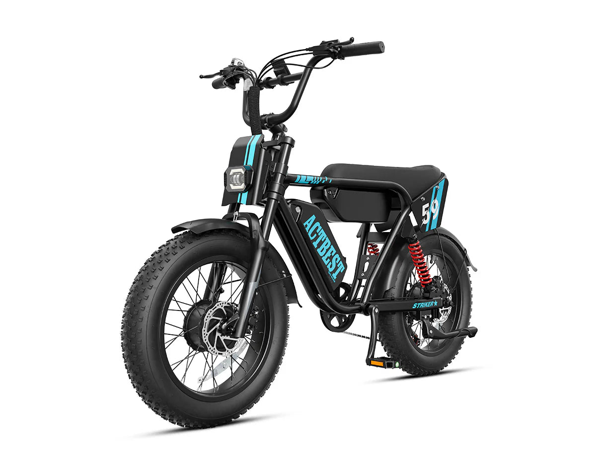 ACTBEST Striker MAX Dual-Motor Moped E-Bike – 3000W 52V 38 MPH - foto 4