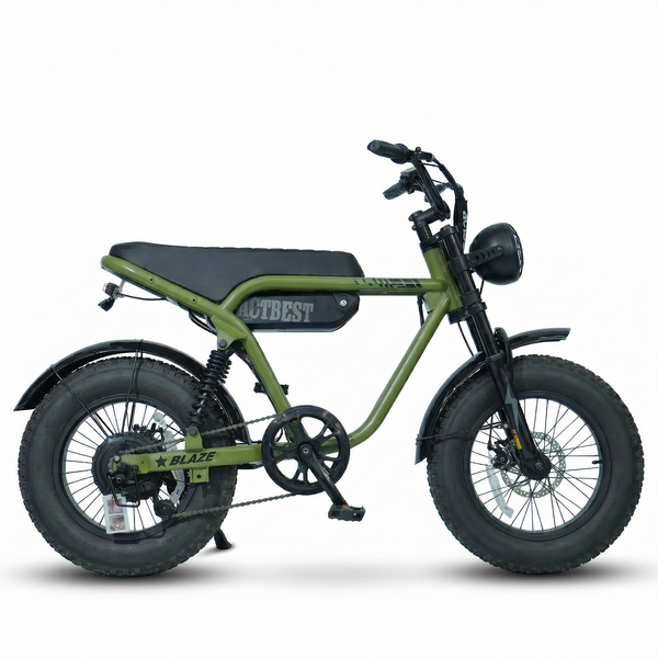 ACTBEST Blaze Electric Mini Bike – 1200W 25MPH Fat Tire