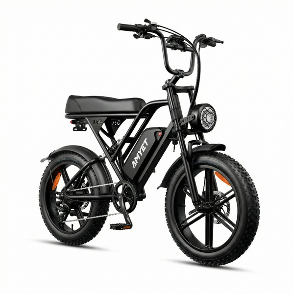 AMYET G60 Raptor Bicicleta eléctrica estilo ciclomotor - Neumático grueso de 1000W 48V