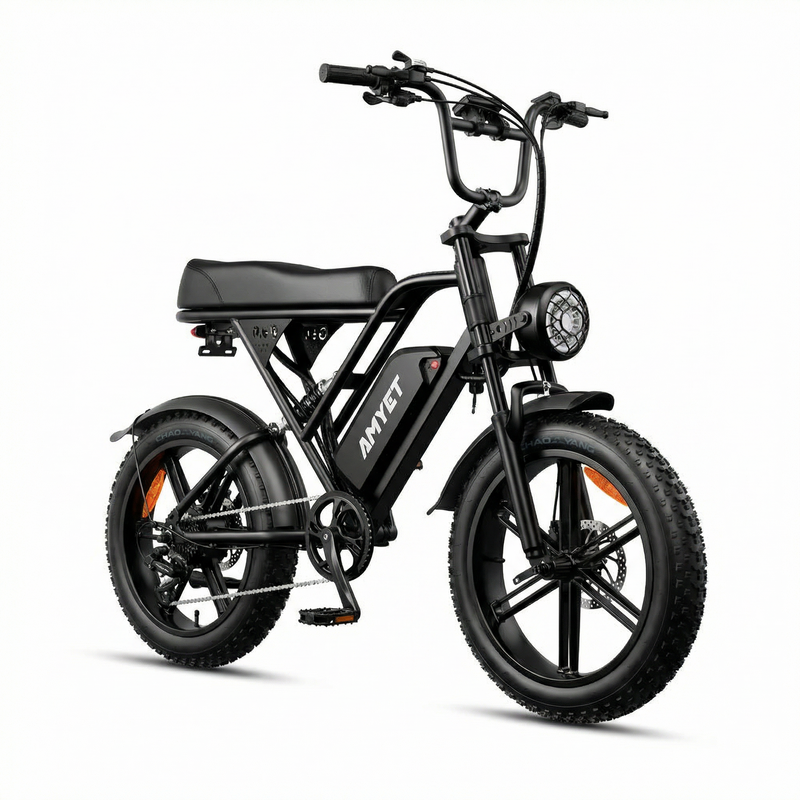 AMYET G60 Raptor Bicicleta eléctrica estilo ciclomotor - Neumático grueso de 1000W 48V