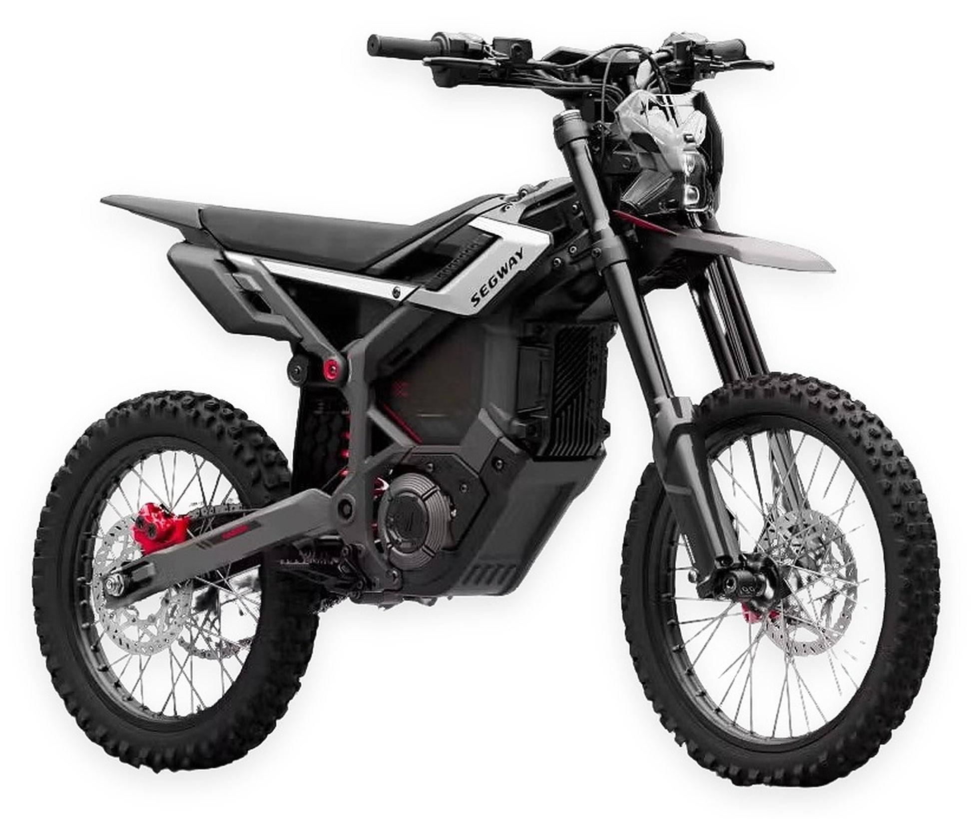 SEGWAY Xaber 300 Black electric dirt bike front view on white background