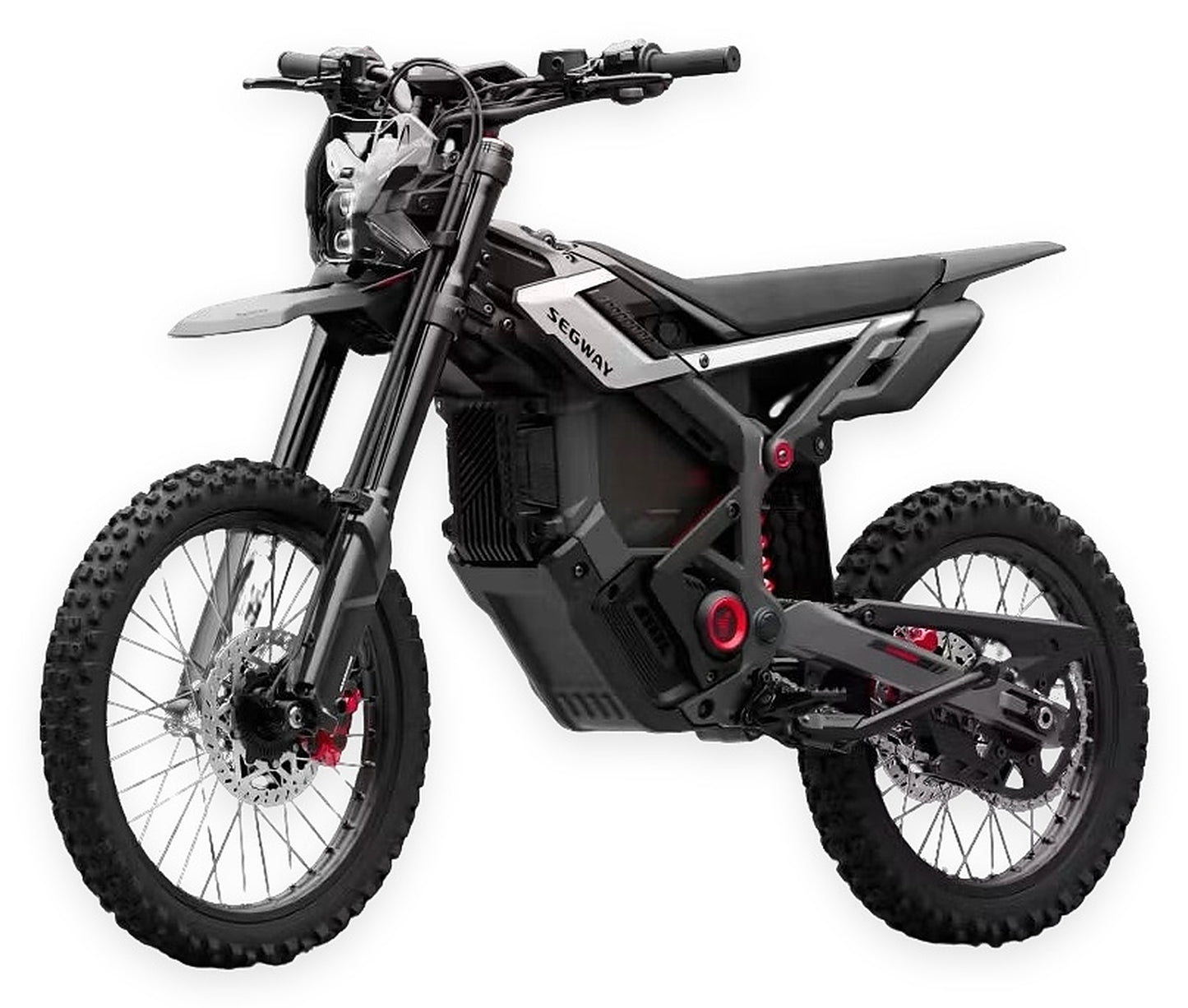 SEGWAY Xaber 300 Black electric dirt bike angled view on white background