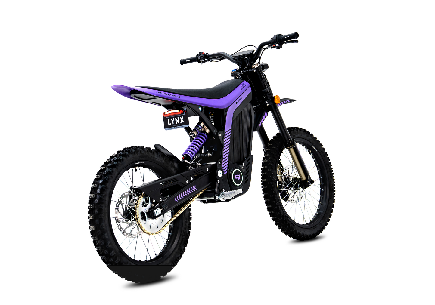 79BIKE Lynx Black and Purple - rear three-quarter view