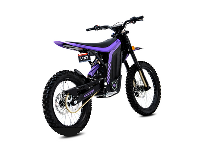 79BIKE Lynx Black and Purple - rear three-quarter view
