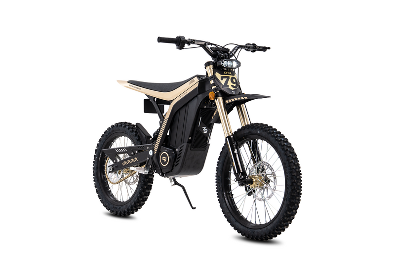 79BIKE Lynx Black and Gold - front three-quarter view