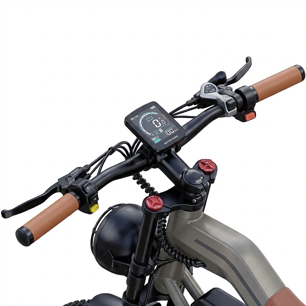 BROWN M20 Electric Moped-Style E-Bike – 750W 48V Long Range Fat Tire