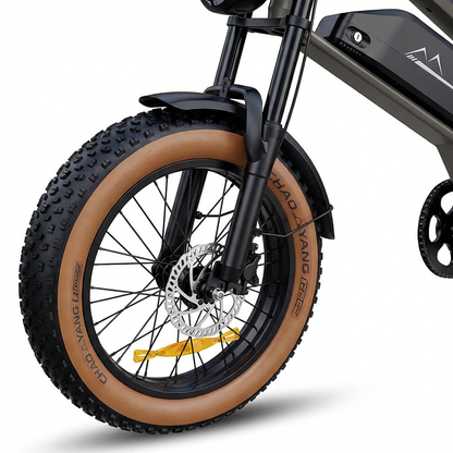 BROWN M20 Electric Moped-Style E-Bike – 750W 48V Long Range Fat Tire