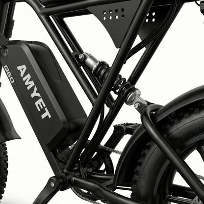 AMYET G60 Raptor Electric Moped-Style E-Bike – 1000W 48V Fat Tire