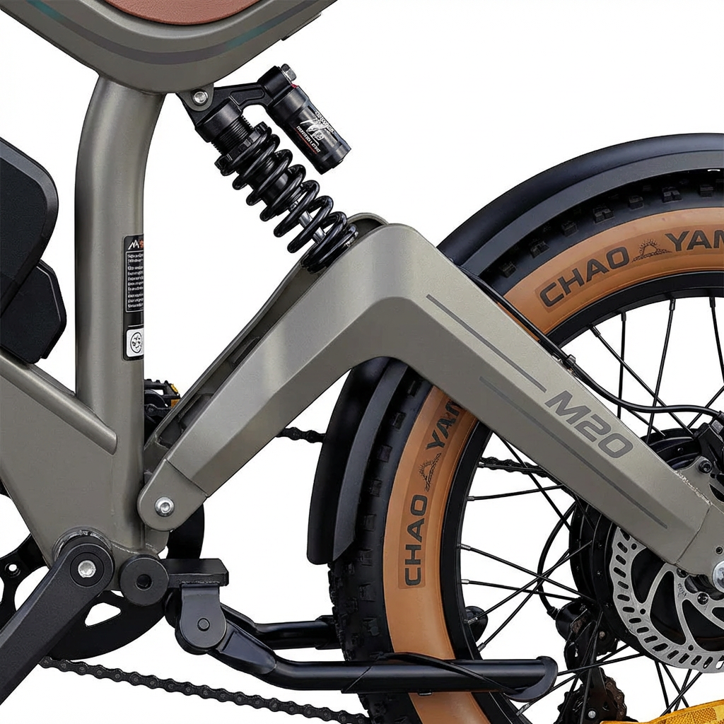 BROWN M20 Electric Moped-Style E-Bike – 750W 48V Long Range Fat Tire