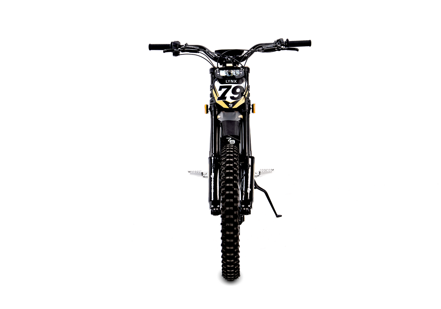 79BIKE Lynx Black and Yellow - direct front view