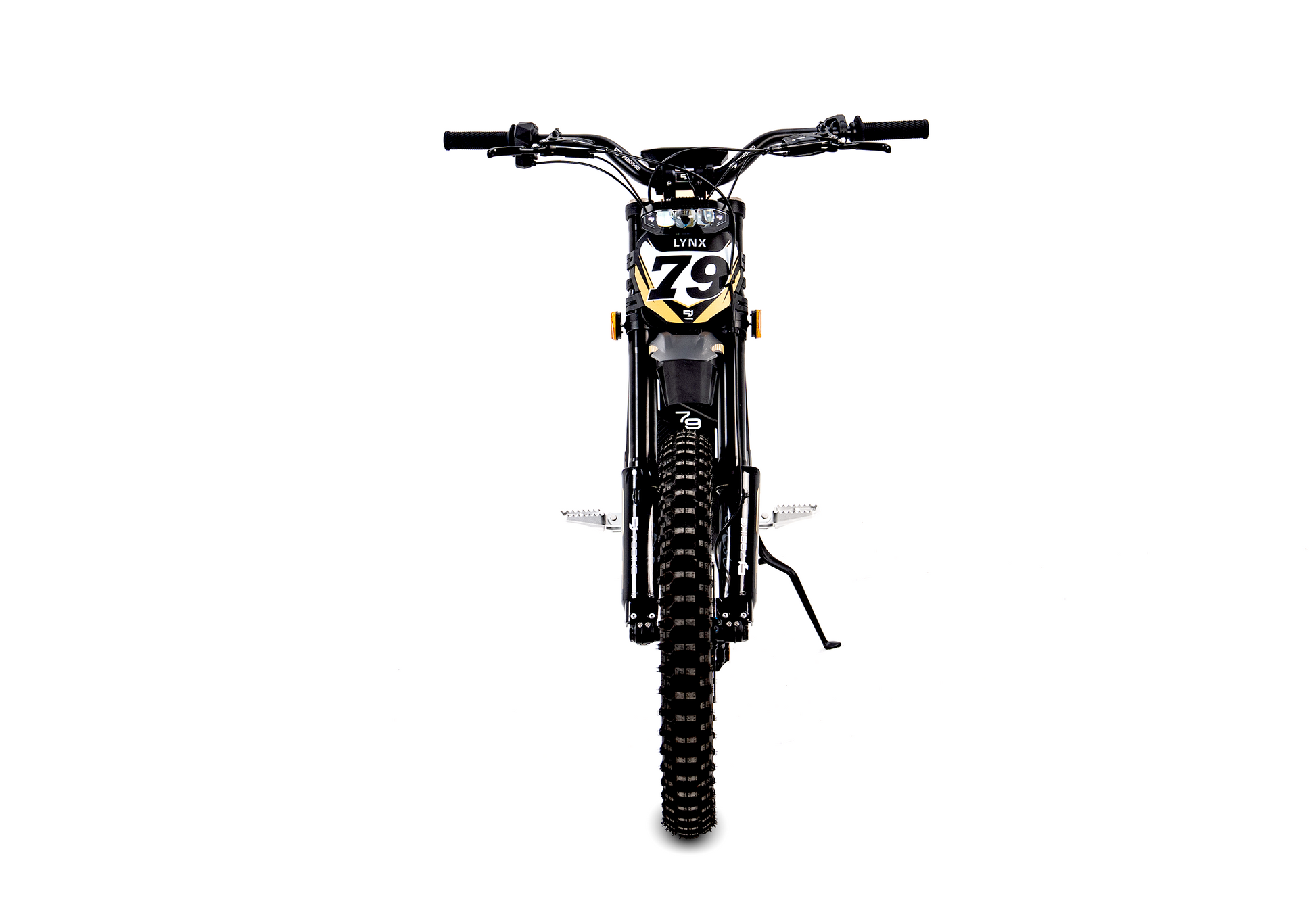 79BIKE Lynx Black and Yellow - direct front view