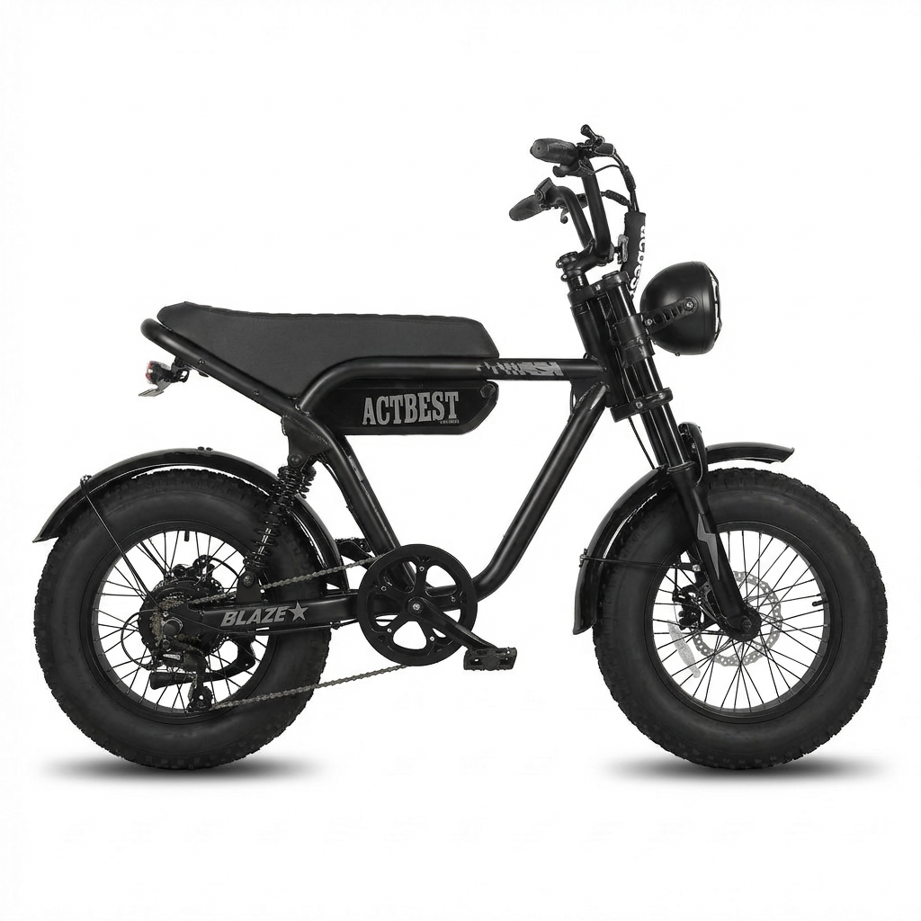 ACTBEST Blaze Electric Mini Bike – 1200W 25MPH Fat Tire