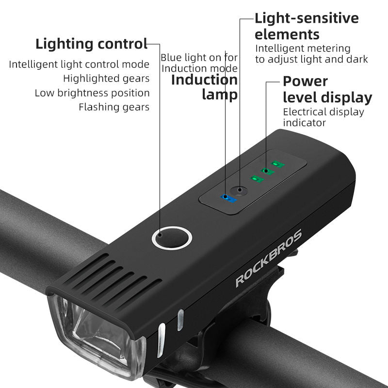 Rechargeable Smart Bike Front Light