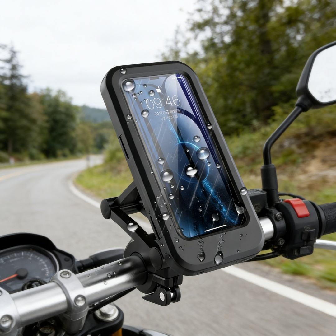 Waterproof E-Bike Phone Holder with 360° Rotation