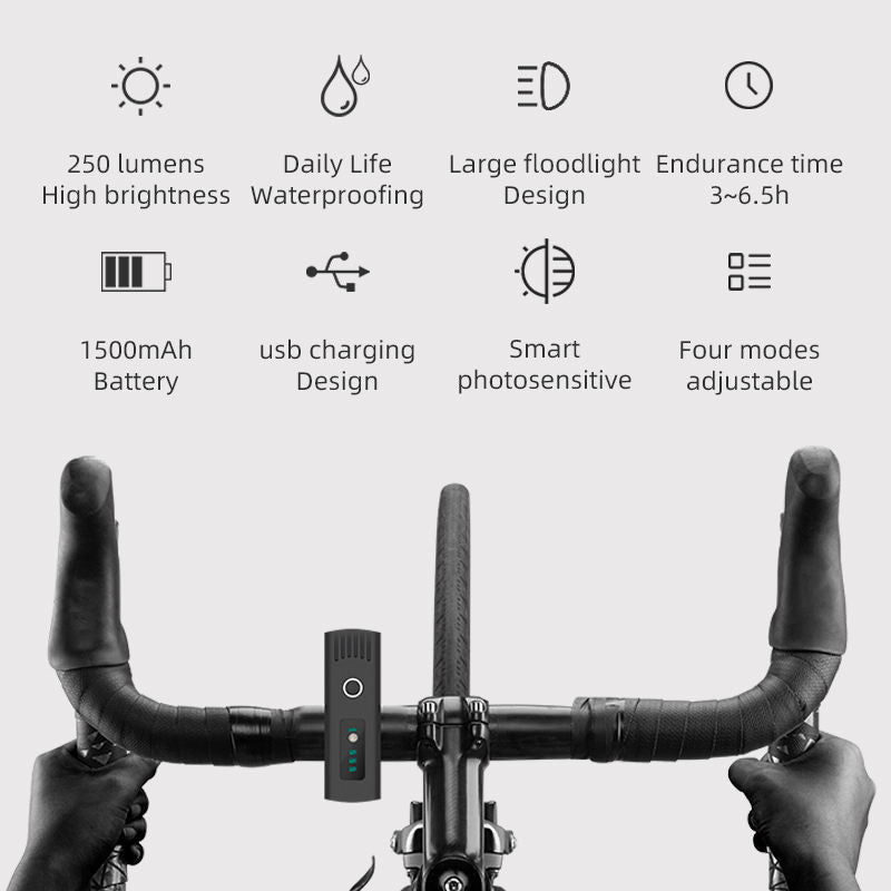 Rechargeable Smart Bike Front Light