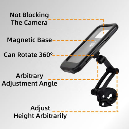 Waterproof E-Bike Phone Holder with 360° Rotation