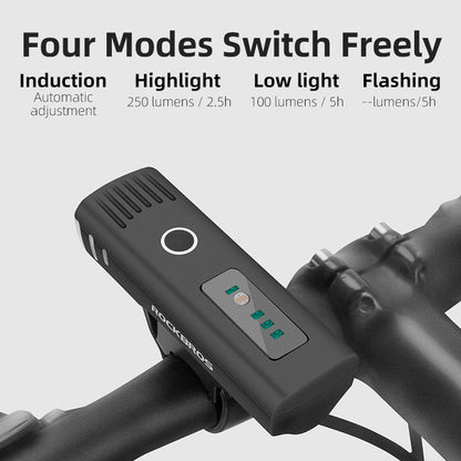 Rechargeable Smart Bike Front Light