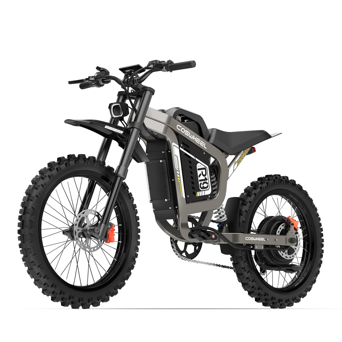 COSWHEEL R19 electric dirt bike - front three-quarter view