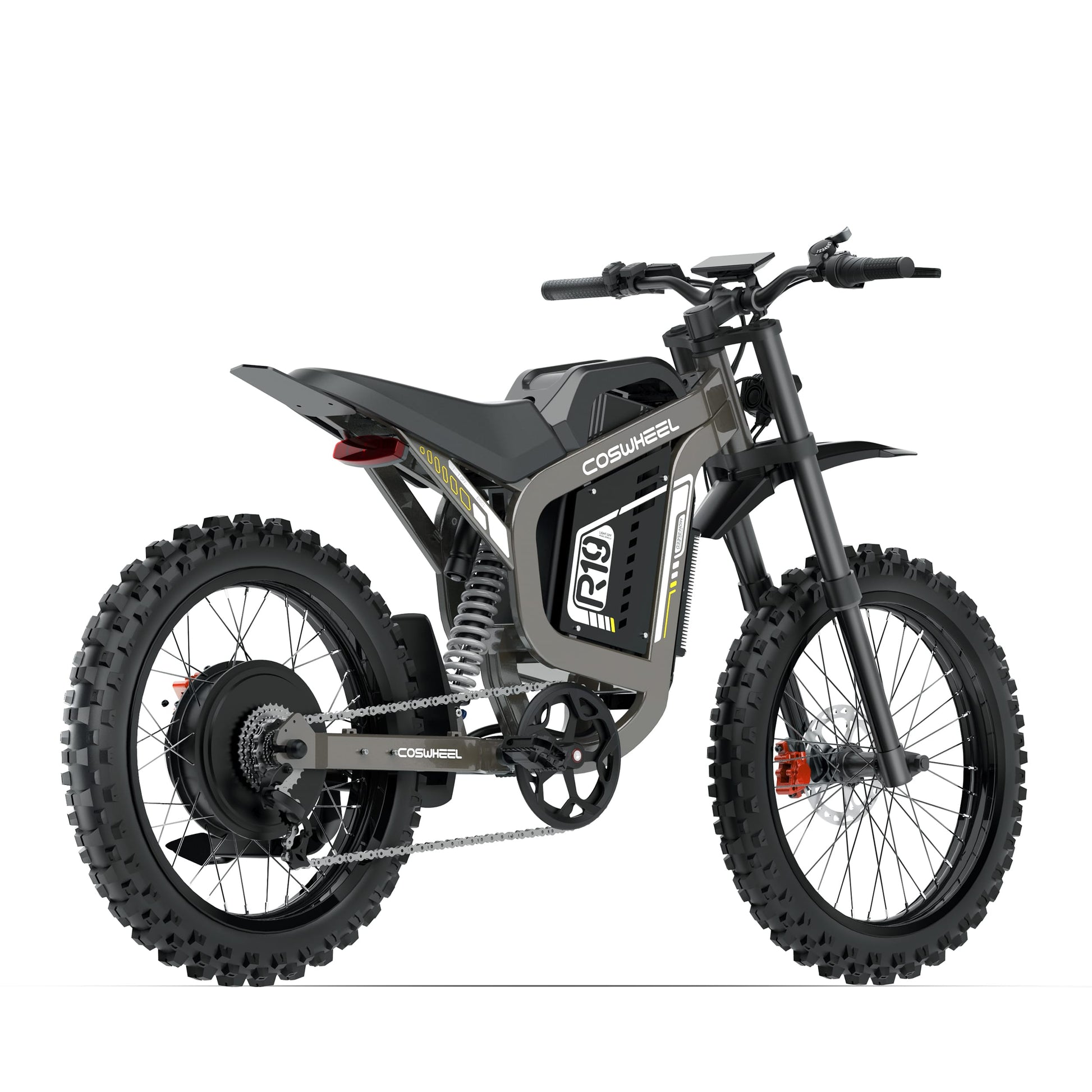 COSWHEEL R19 electric dirt bike - rear three-quarter view