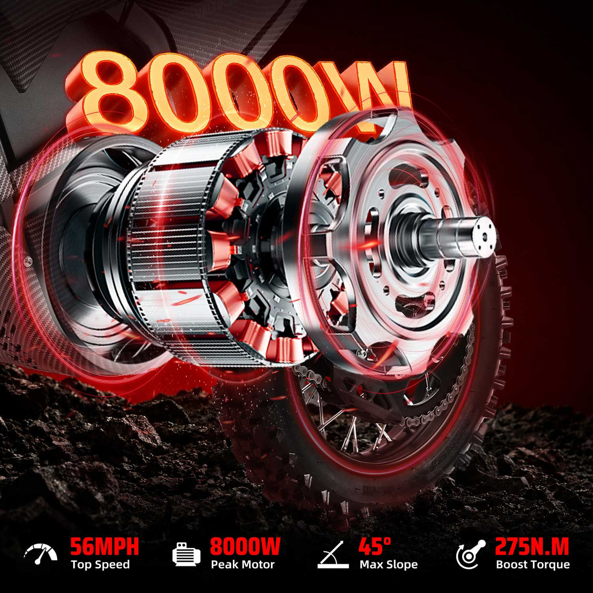 VALTINSU EM5 ULTRA – 8000W peak motor, 56 MPH, 275 N·m