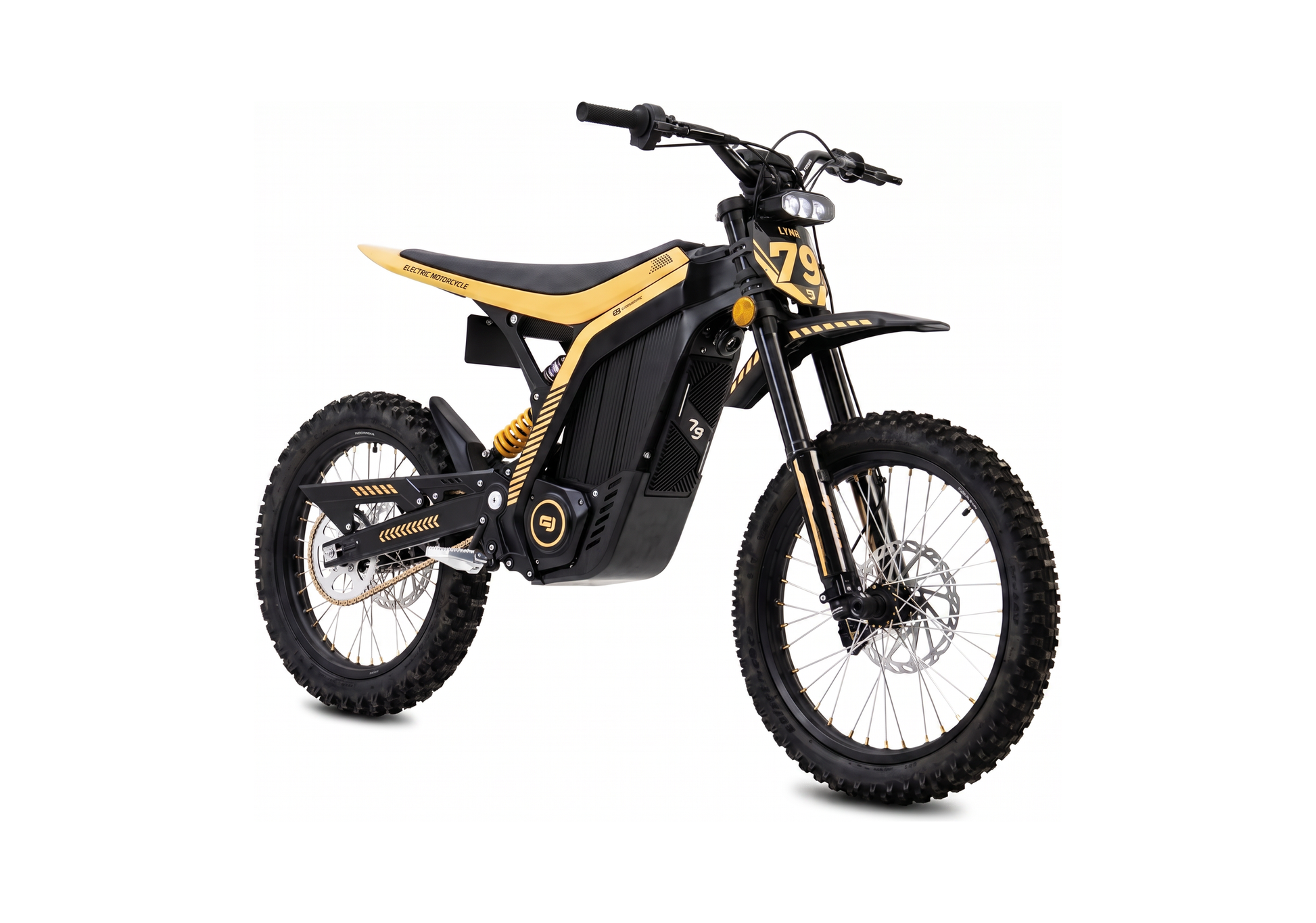 79BIKE Lynx Black and Yellow - front three-quarter view