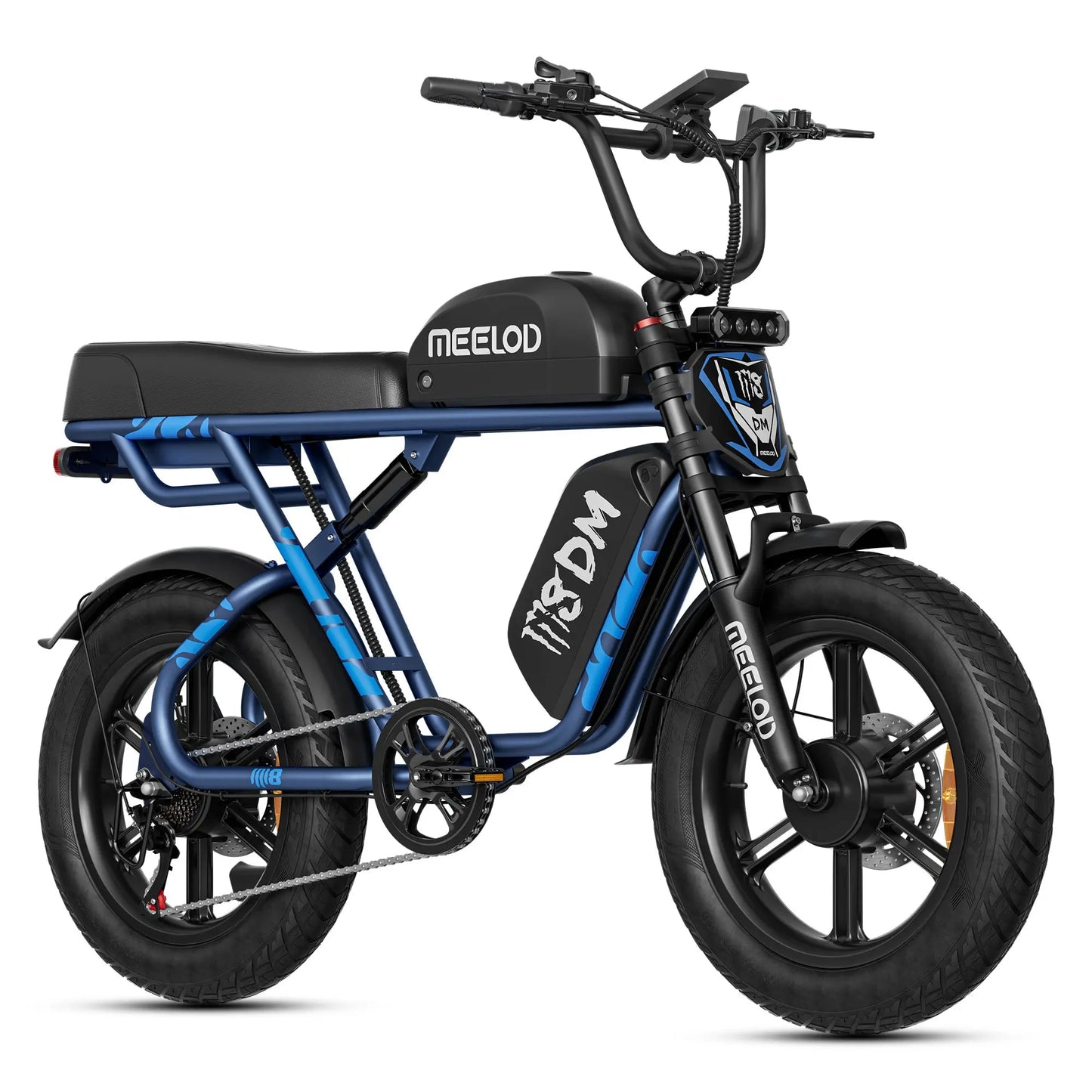 MEELOD M8DM Blue front three-quarter view
