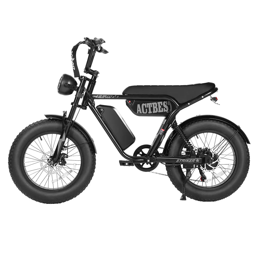 ACTBEST Striker DUAL Moped-Style E-Bike – 1800W Dual Battery 35 MPH