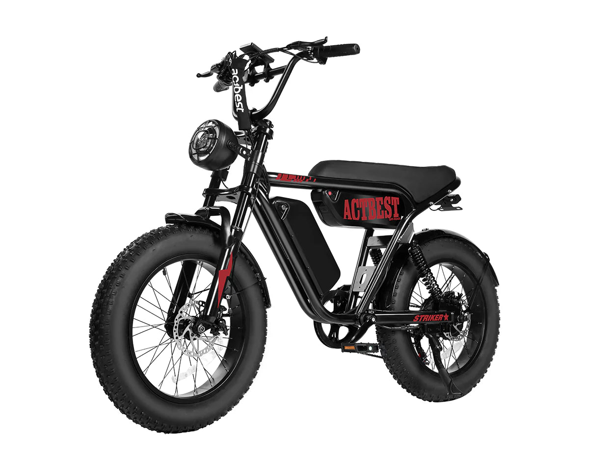 ACTBEST Striker DUAL Moped-Style E-Bike – 1800W Dual Battery 35 MPH