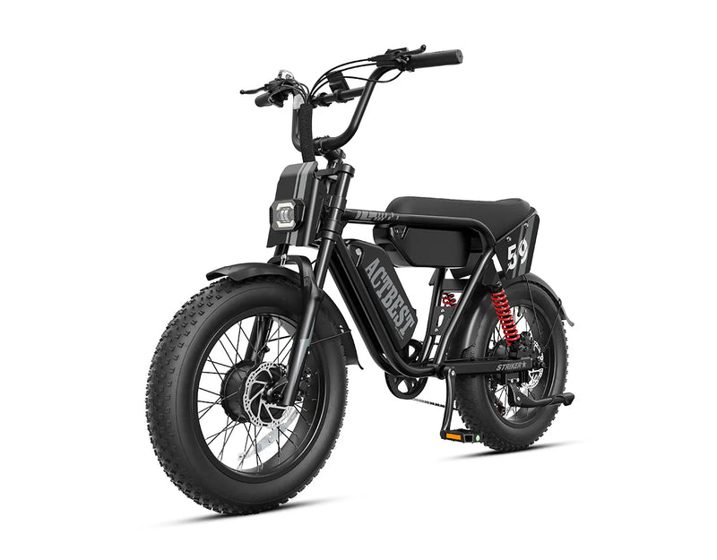 ACTBEST Striker MAX Bicicleta eléctrica tipo ciclomotor de doble motor – 3000W 52V 38 MPH