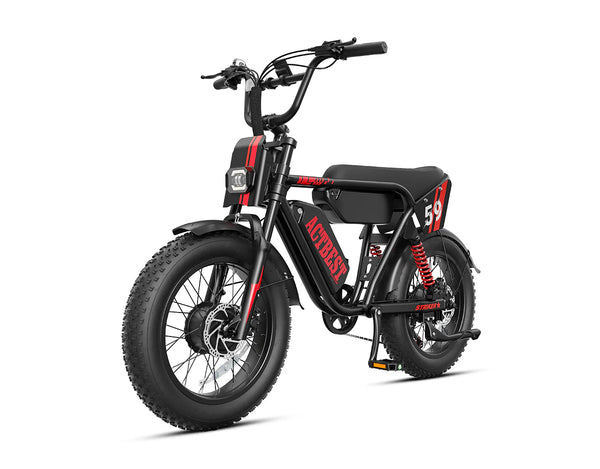 ACTBEST Striker MAX Bicicleta Eléctrica Tipo Ciclomotor de Doble Motor – 3000W 52V 38 MPH