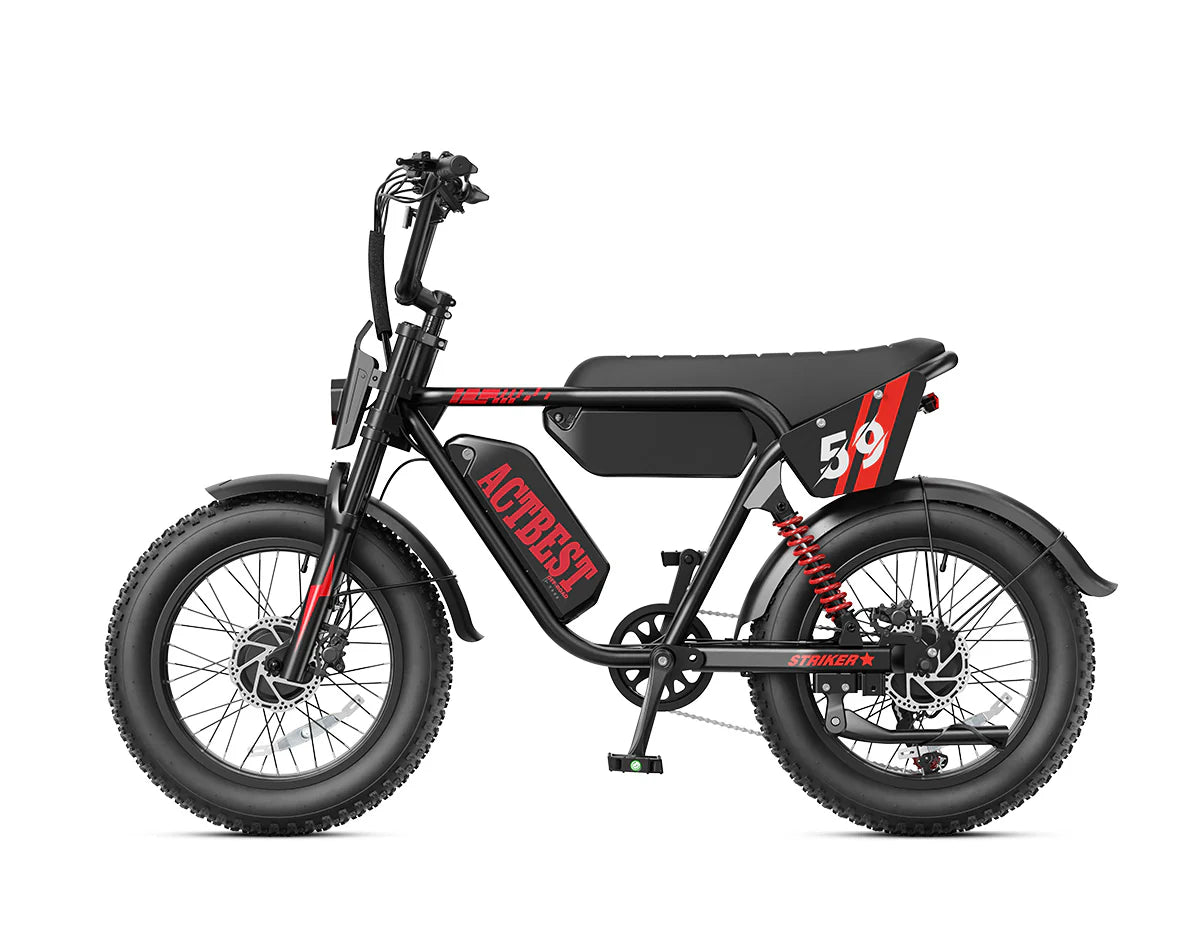 ACTBEST Striker MAX Dual-Motor Moped E-Bike – 3000W 52V 38 MPH