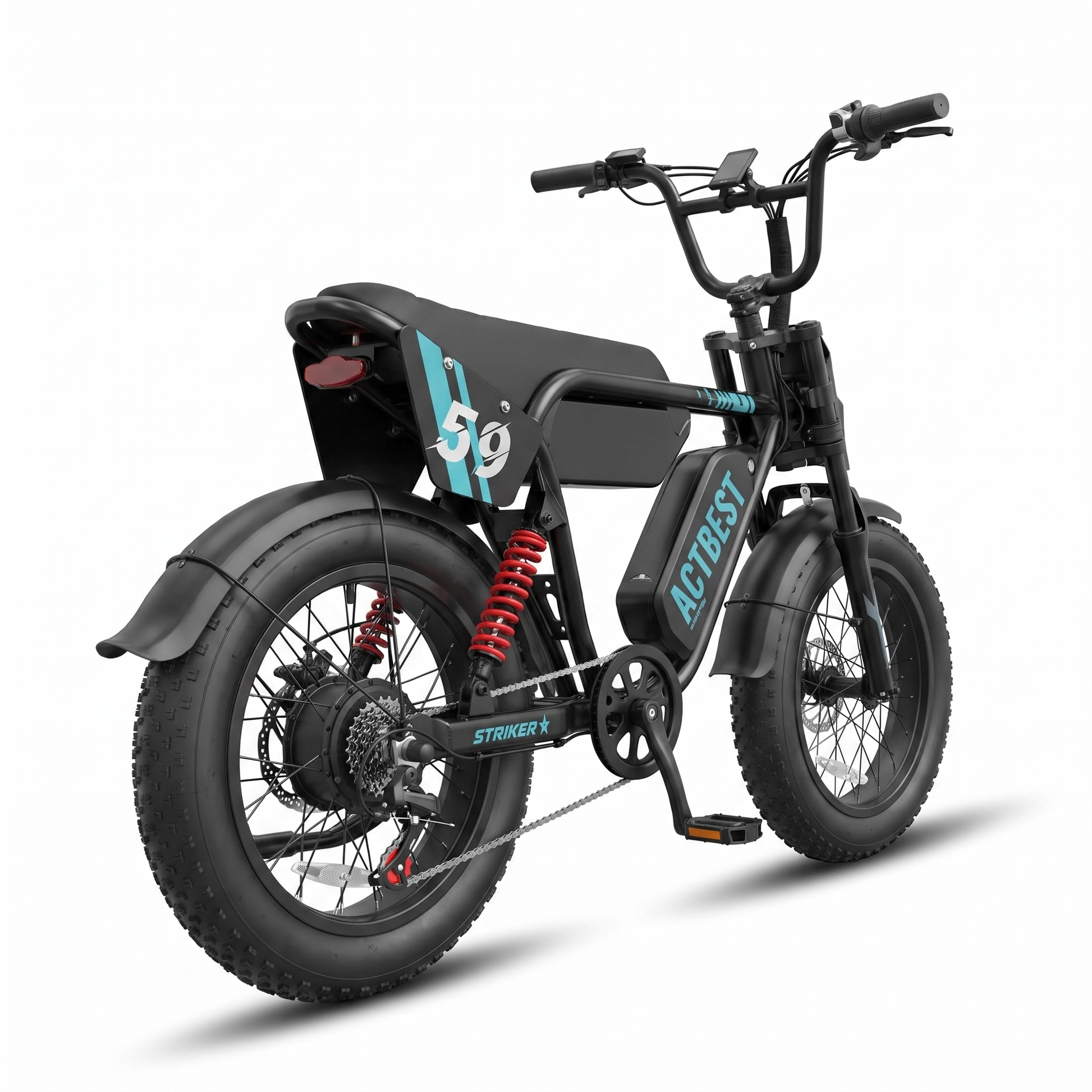 ACTBEST Striker MAX Teal - rear three-quarter view